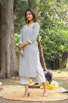 Lightweight Breathable White Pure Cotton Kurta Set for Everyday Wear