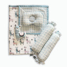 Llama Adventure - Organic Muslin Cot Bedding Gift Set - Set of 5 - Oranges and Lemons