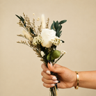 Preserved white rose bouquet for gifting