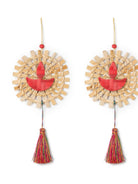 Mandala Diya Handcrafted Bamboo Hanging - Set of 2 - Greenkraft