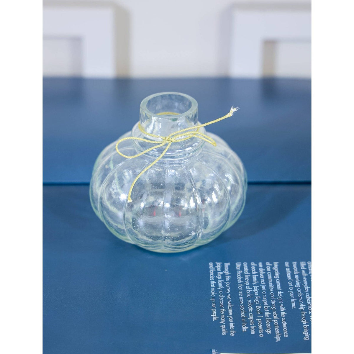 Mini glass bottle vase for dried flower arrangements and home decor styling by ArteCasa