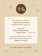 Mom and Zoey brand card - designed in Canada, ethically made in India