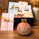 Artecasa Pink Pomegranate Rakhi Gift Hamper | Premium Bhai Bhabhi Raksha Bandhan Gift Hamper - https://artecasa.in/