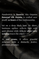 Premium Black Sheer Organza Banarasi Dupatta for Ethnic and Bridal Wear