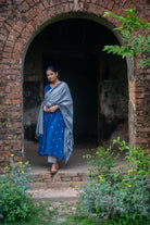 Premium Blue Pure South Cotton Woven Kurta Set with Dupatta for Wedding Wear