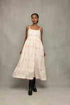 Premium Cream and Red Dheki Pure Cotton Jamdani Dress for Wedding and Festive Wear