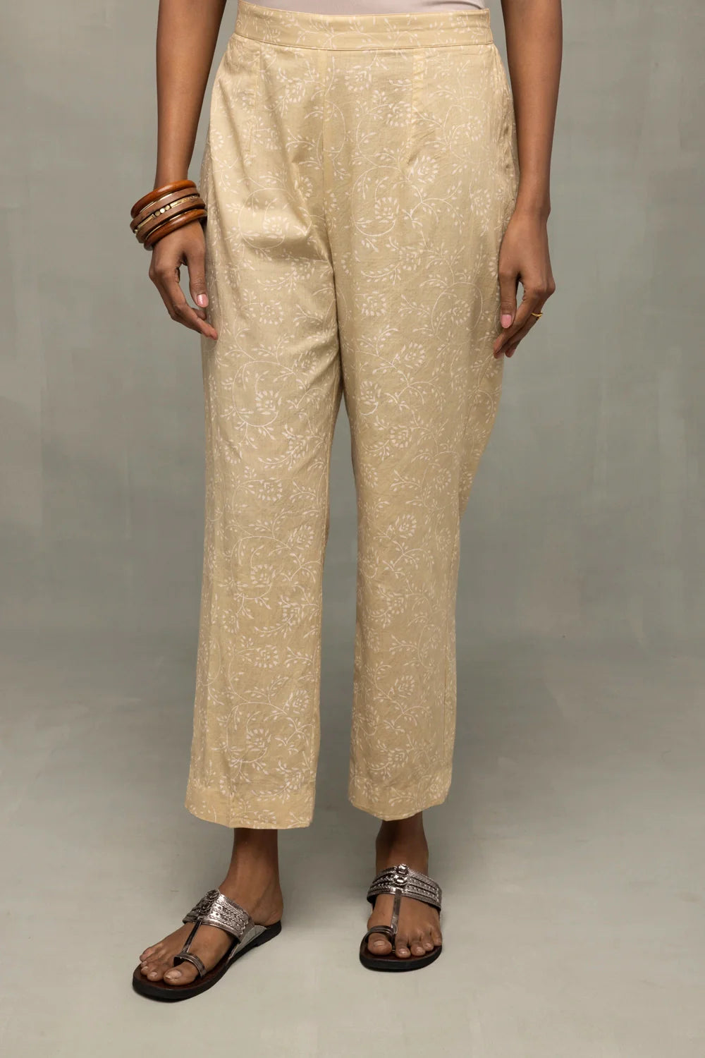 remium Gold Hand Block Print Angrakha Style Kurta Set for Wedding Wear