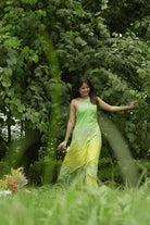 Premium Lemon Green Stripes Pure Cotton Co-ord Set for Office Wear
