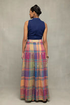 Premium Lotus Meadow Checkered Jamdani Skort for Office and Casual Wear