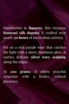 Premium Rich Purple Organza Banarasi Dupatta for Ethnic and Bridal Wear