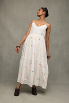 Premium White Gulrang Pure Cotton Jamdani Dress for Everyday Wear