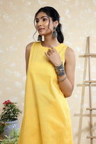 Premium Yellow Cotton Linen Co-ord Set for Office and Casual Wear