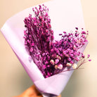 Purple Baby Breath dried flowers for modern home decor and gifting arrangements