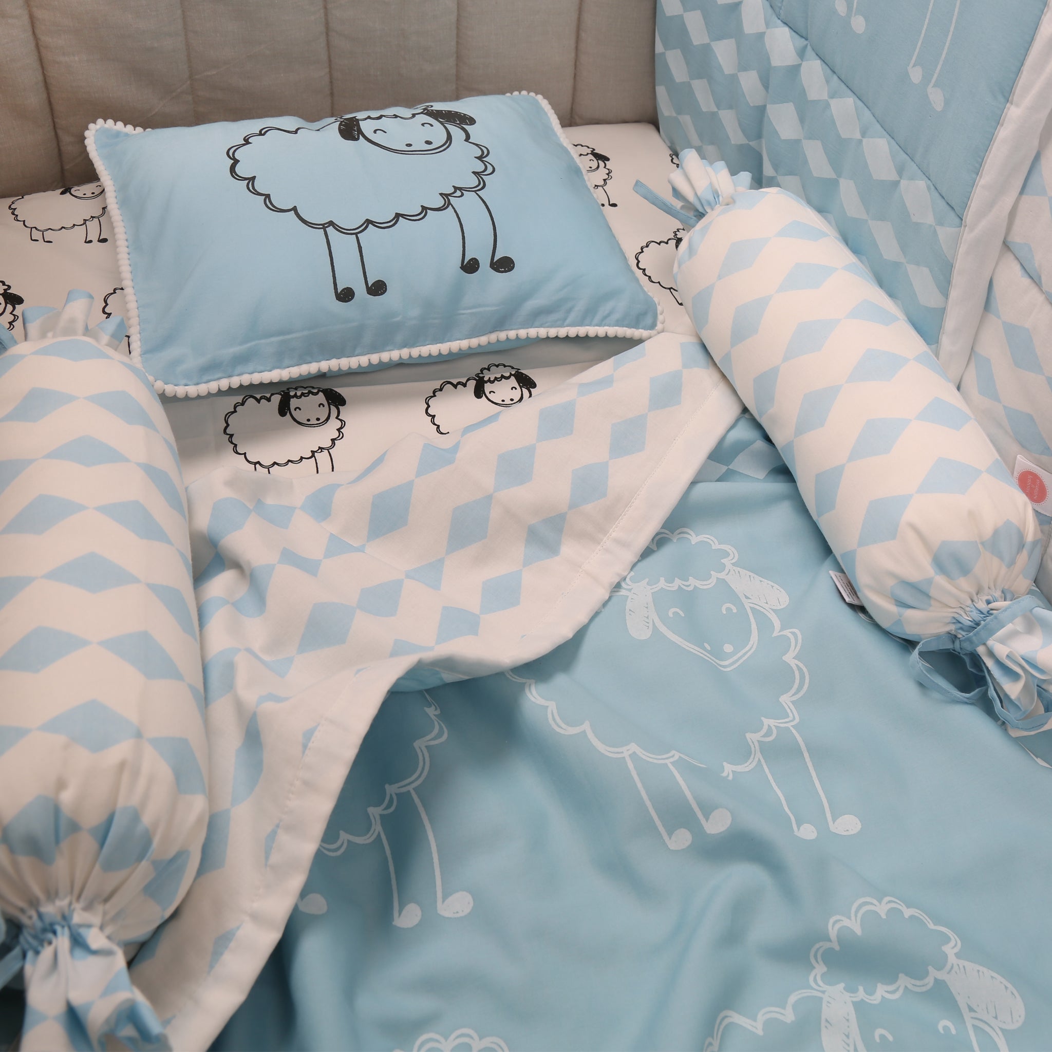 Organic Baby Bedding Set - Oranges and Lemons