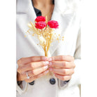 Red Velvet dried flower bunch for vase decor and gifting by ArteCasa
