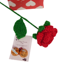 Handcrafted Red Crochet Rose – Forever Flower Décor | ArteCasa - https://artecasa.in/
