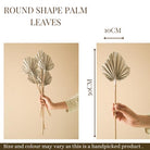 Decorative silver round palm leaves arranged in a vase for stylish boho and minimal interior decor