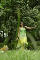 Soft Lemon Green Striped Cotton Co-ord Set for Casual Wear