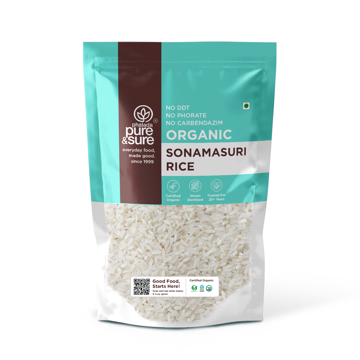 Phalada Pure and Sure Organic Sonamsuri Rice front