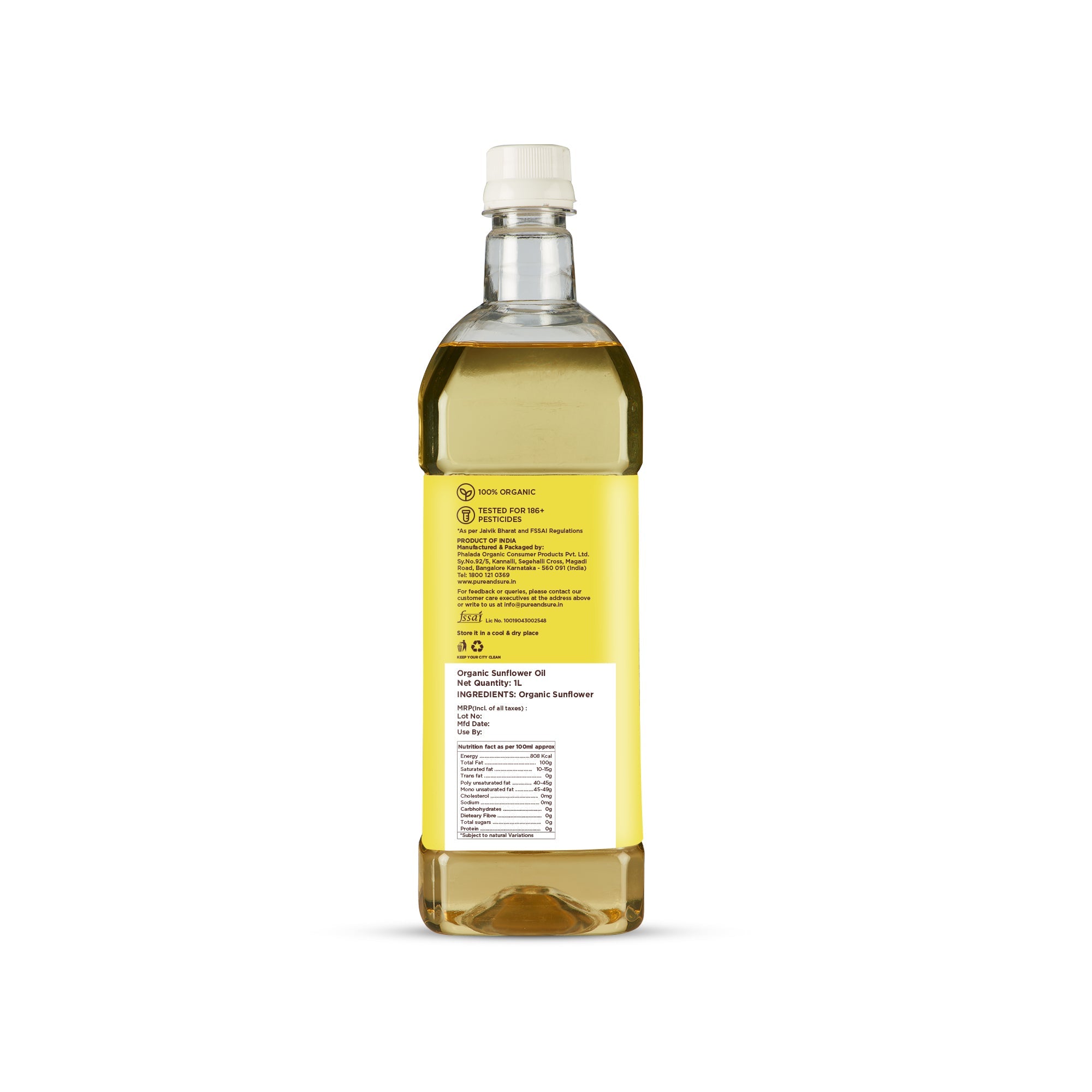 Sunflower oil Nutrients