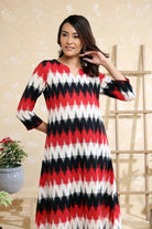 Traditional Black Multicolour Handwoven Ikkat Kurta Set for Ethnic Wear