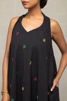 Traditional Black Noorrekha Pure Cotton Jamdani Dress for Ethnic Wear