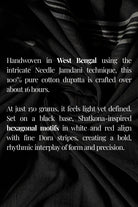 Traditional Black Ring Motif Jamdani Dupatta with Handwoven Details for Ethnic Wear