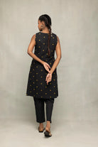 Traditional Black and Yellow Hearts South Cotton Co-ord Set for Ethnic Wear