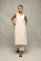 Traditional Cream and Mauve Zari Kurta Set with Dupatta for Ethnic Wear