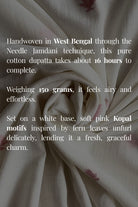Traditional Ivory Kopal Jamdani Dupatta with Handwoven Details for Ethnic Wear