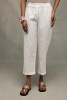 Traditional Ivory and Red Hearts South Cotton Co-ord Set for Ethnic Wear