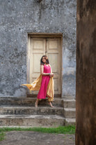 Traditional Pink Pure South Cotton Woven Kurta Set with Dupatta for Ethnic Wear