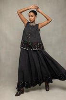 Versatile Black Checkmate Jamdani Skord for Everyday Styling
