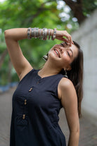 Versatile Black Khadi Cotton Co-ord Set for Casual and Weekend Wear