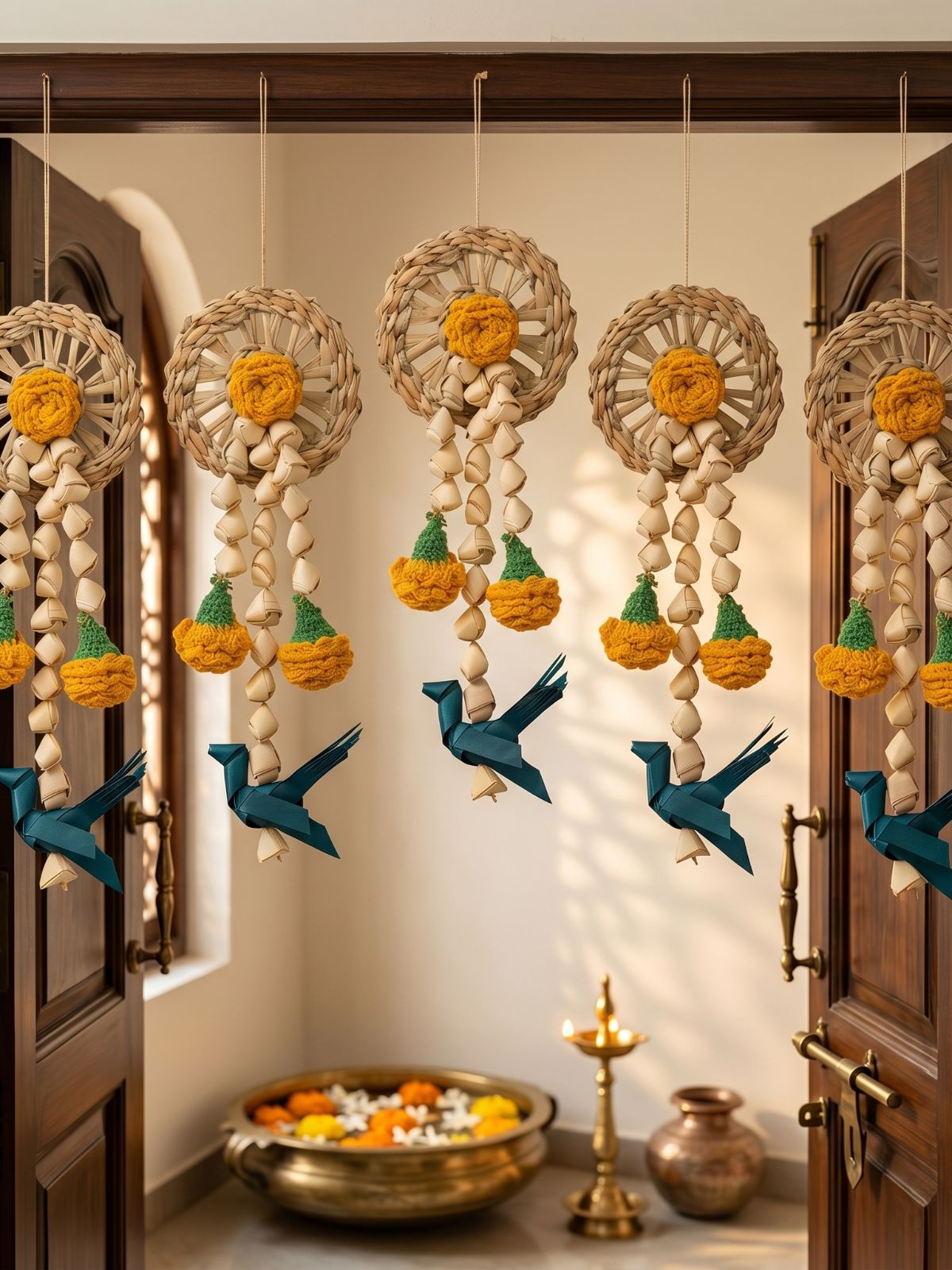 Vihang Handcrafted Chamba Hanging - Set of 2 - Greenkraft