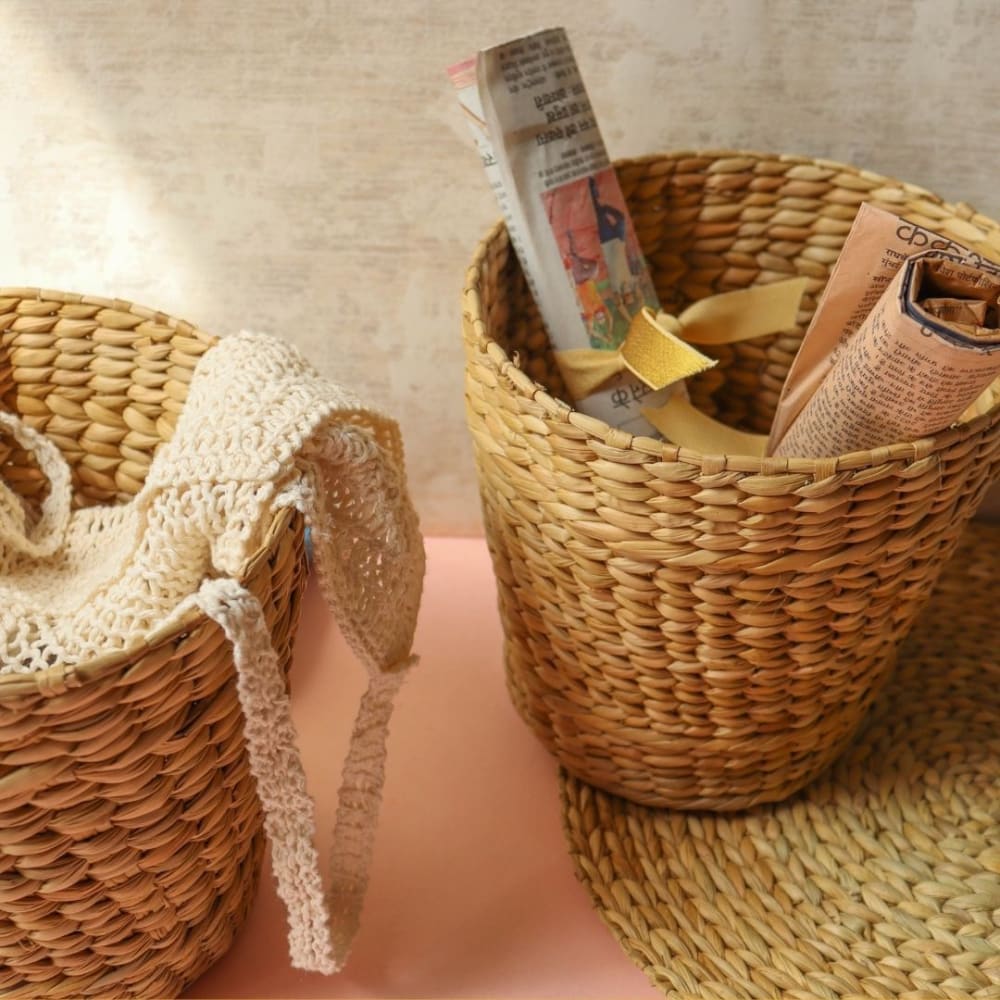 Water Reed (Kauna Grass) Basket (Gamla) - ONEarth