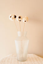 Handmade white sola flower ball sticks used for aesthetic home decor and elegant interior styling