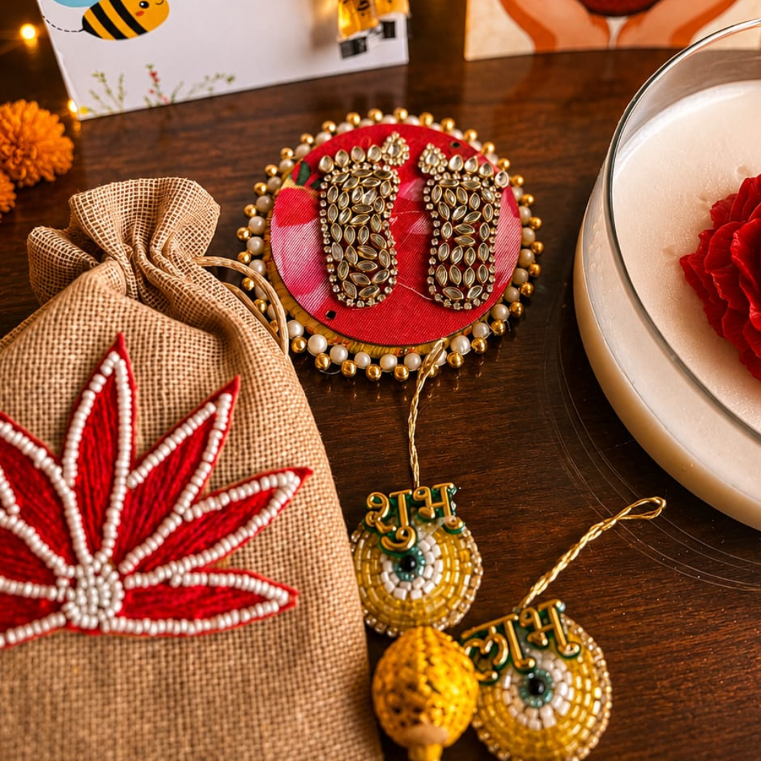 Crimson Rose Diwali Candle Gift Hamper – Elegant Festive Gift - https://artecasa.in/