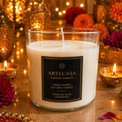 Ivory Grandeur Decorative Candle – Elegant White Soy Wax Candle - https://artecasa.in/