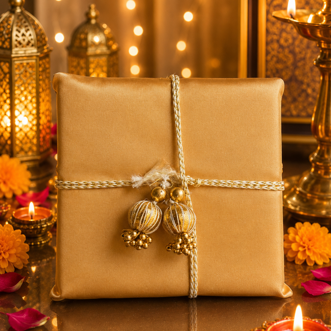 Green Chai & Diya Diwali Gift Basket – Festive Tea & Candle Hamper - https://artecasa.in/