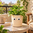 Petite Form Decorative Face Planter Set of 2 – Orange & White - https://artecasa.in/