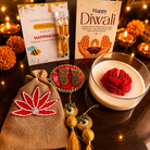 Crimson Rose Diwali Candle Gift Hamper – Elegant Festive Gift - https://artecasa.in/