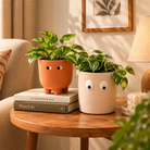 Grande Form Large Face Planter Set of 2 – Orange & White - https://artecasa.in/