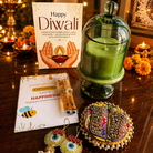 Emerald Glow Diwali Candle Gift Hamper – Elegant Festive Gift - https://artecasa.in/